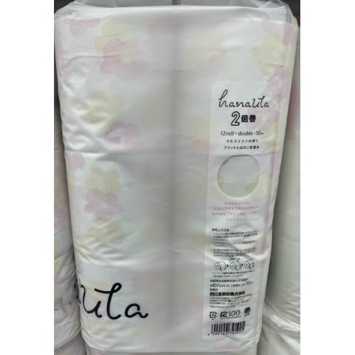 2倍巻ハナウタプリント12ロールダブル×6