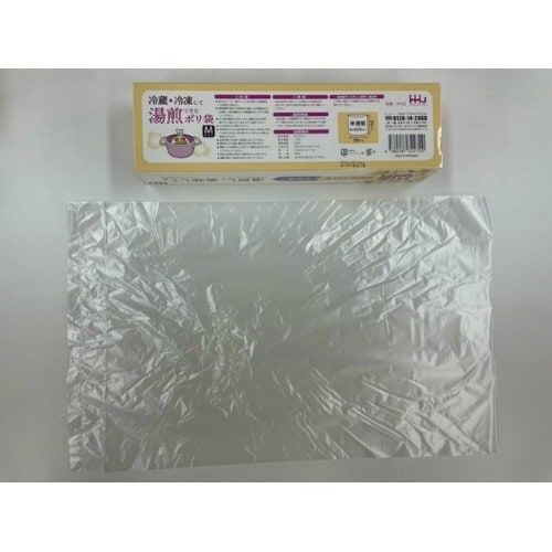 KY02 湯煎ポリ袋BOX Mサイズ半透明 80枚