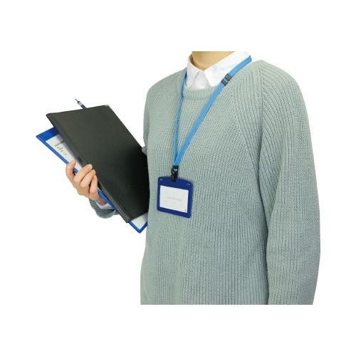 吊り下げ名札F式レザー調ヨコ名刺1枚 2×4