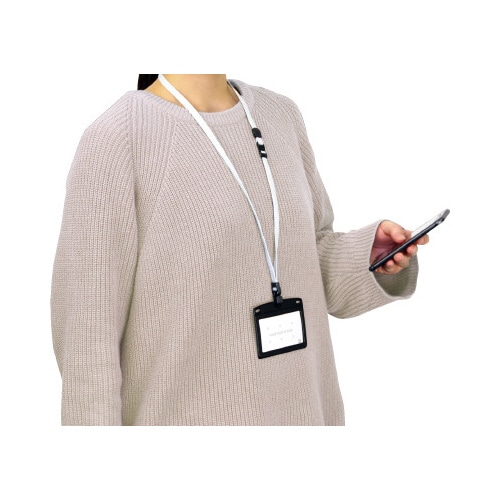 吊り下げ名札F式レザー調ヨコ名刺1枚 1×4