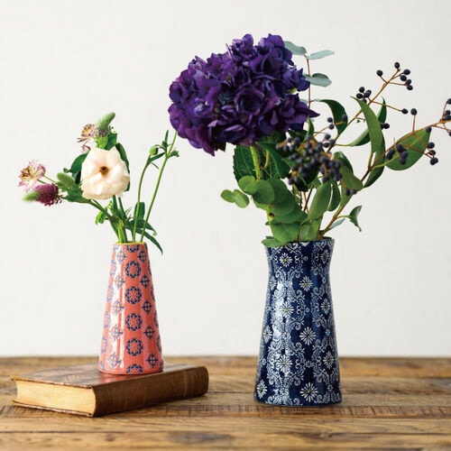 ハンドメイドプリントフラワーベース31 2個入×2