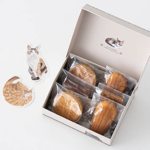 チャリティーアニマルコレクション貼箱 猫 6個入