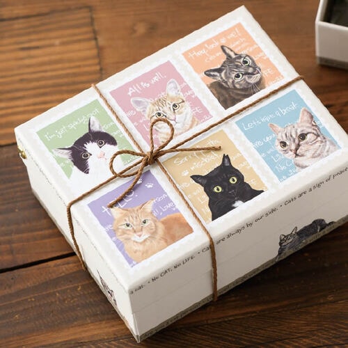 チャリティーアニマルコレクション貼箱 猫 6個入