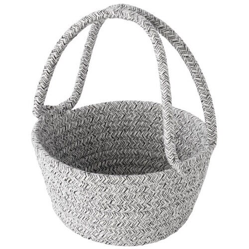 コットンロープハンドル付丸底バスケットM 6個入