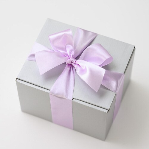 サテンリボンミルキーパープル 38mm 3巻セット