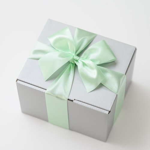 サテンリボンミルキーグリーン 38mm 3巻セット