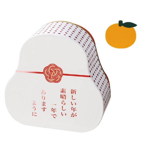 えんぎもの貼箱 M 鏡餅 4個入