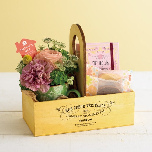 ナチュラルシャビーウッドボックス 1 4個入