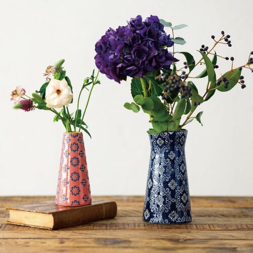 ハンドメイドプリントフラワーベース 34 2個入