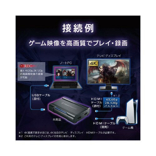 4K対応HDMIキャプチャー