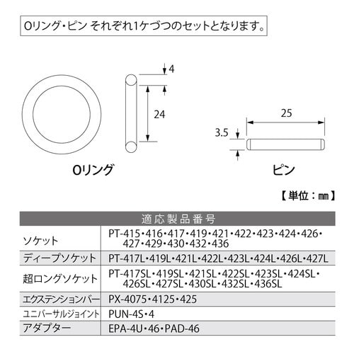インパクト用Oリングピンセット