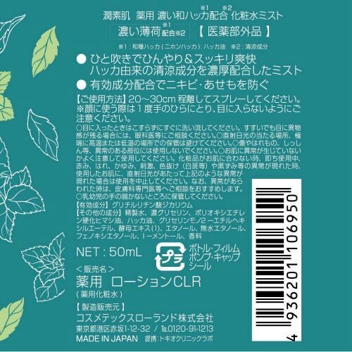 潤素肌 薬用 濃い和ハッカ水ミスト