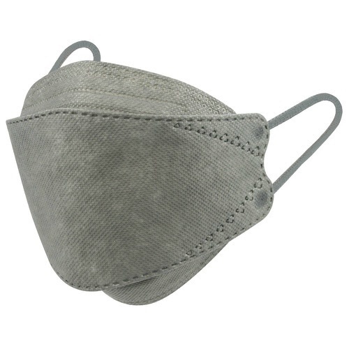 口元空間広々マスク 個別包装 ダークグレー×5