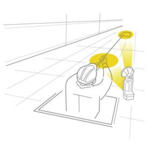 工事用充電LEDスポットワイドライト黒