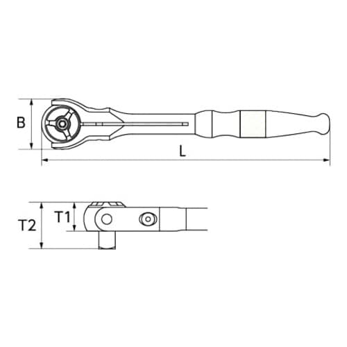 9.5SQロングスイベルラチェットハンドル