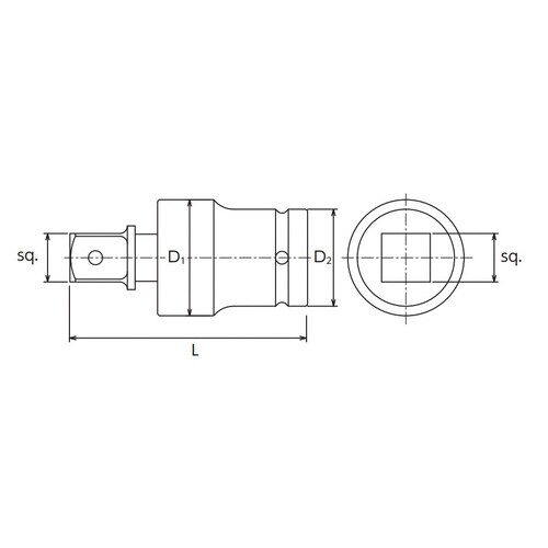 インパクトレンチ用ユニバーサルジョイント