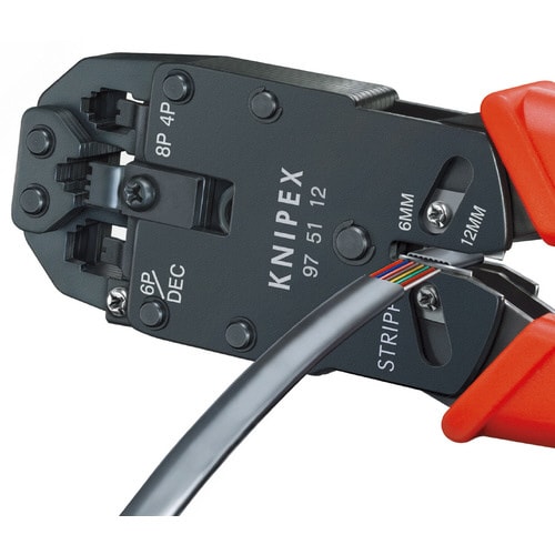 ウエスタンプラグ圧着ペンチ 4/6/8ピン