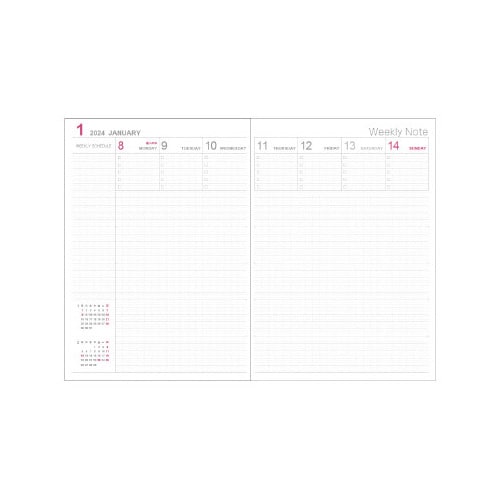 【2024年版】ロジカルダイアリー週間 A5グレー