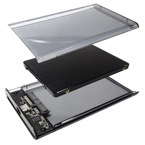 HDDケース 樹脂ケースモデル クリアブラック