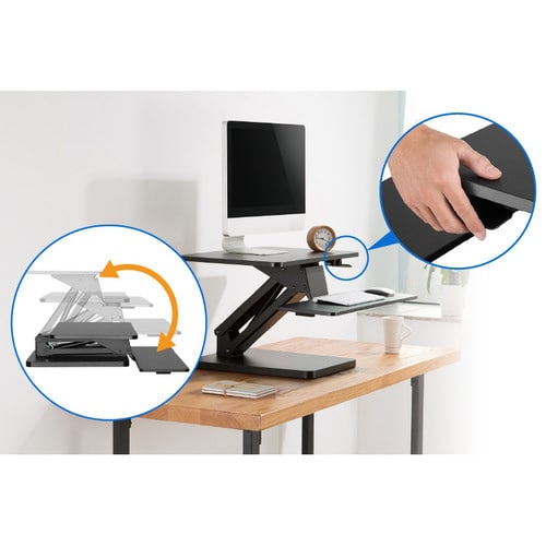 昇降デスク ガススプリング式 ブラック