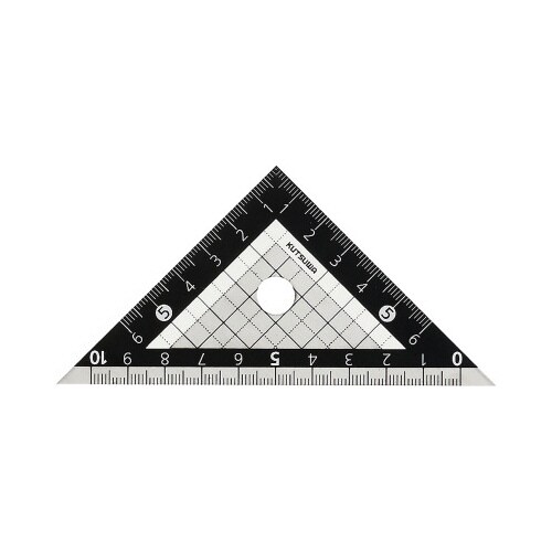 ブラック三角定規10CM×10