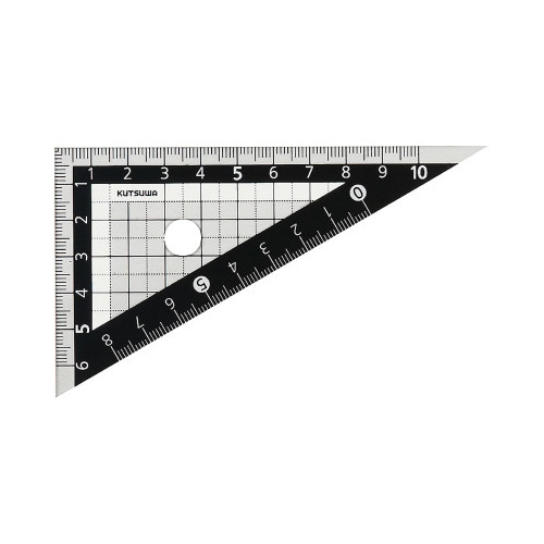 ブラック三角定規10CM×10