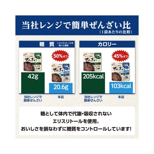 レンジで簡単糖質50%オフぜんざい 30個