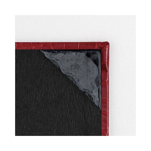 証書ファイルA4 クロコ調ツヤ レッド×5