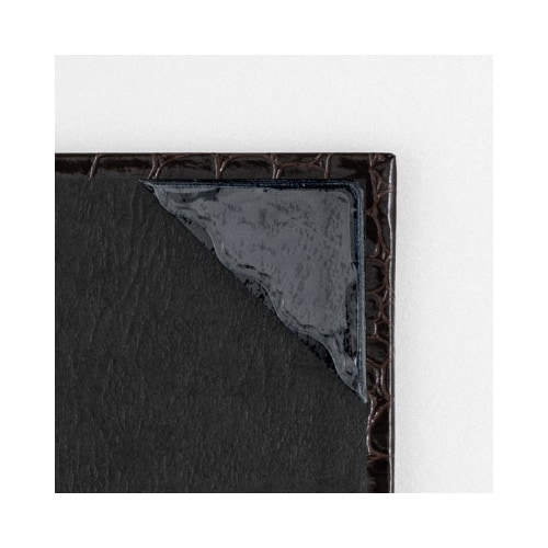 証書ファイルA4 クロコ調ツヤ ブラウン×5