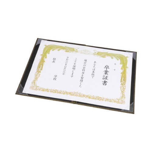 証書ファイルA4 クロコ調ツヤ ゴールド×5