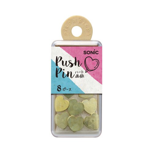 ピクパ・デコ 画鋲 ハート ゴールド 5セット