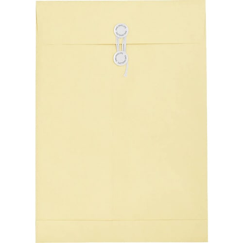 封筒角形1号箱貼ハトメ120gOKゴールド100枚