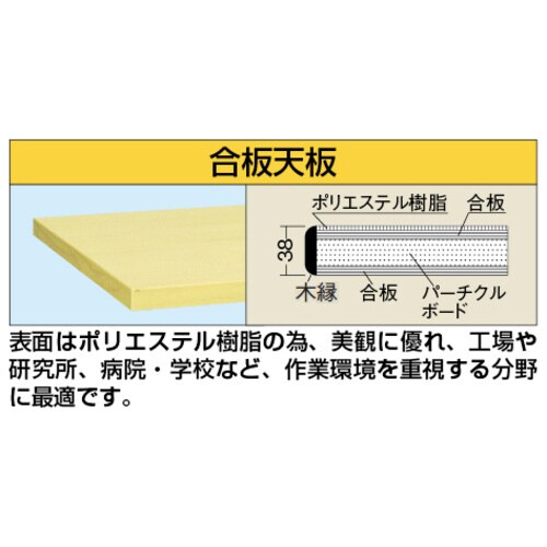 超重量作業台Wタイプ(キャビネットW−3N付)