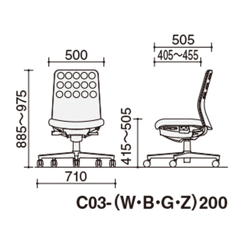 モネット背C 肘無S無L無本体LG座OL背LGV