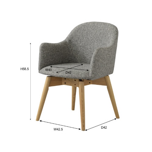 カラメリ回転式チェア ブルー