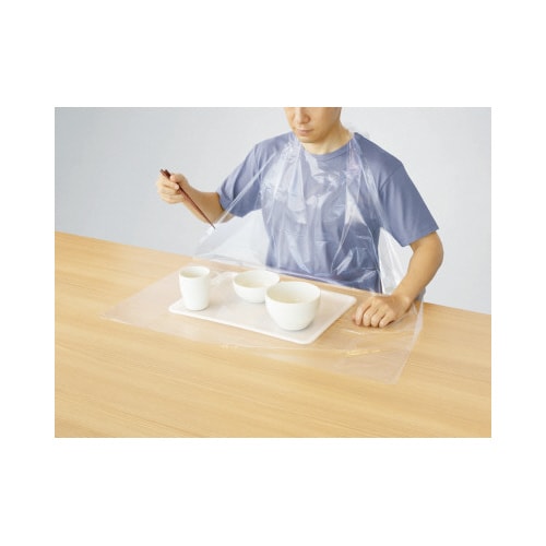 PH 使い捨て食事用エプロン フラット 60枚入