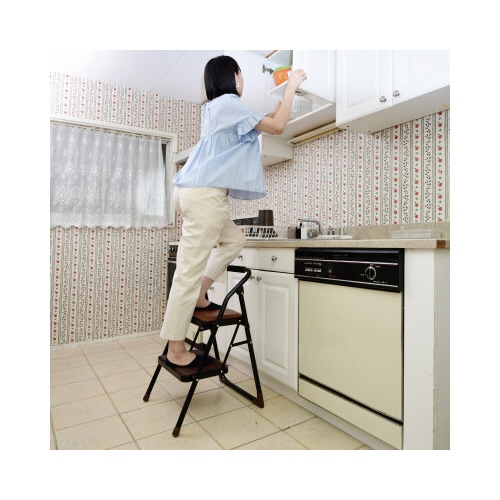 ハンドル付きチェアー踏み台2段