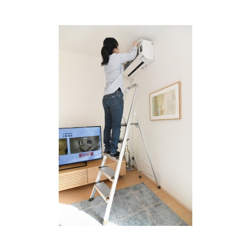 ハンドル付アルミ 踏み台5段