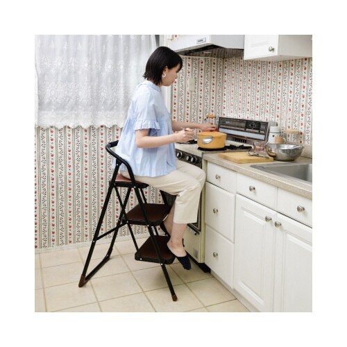 ハンドル付きチェアー踏み台3段