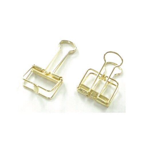 小 ワイヤーWクリップ 5個入 ゴールド 5枚