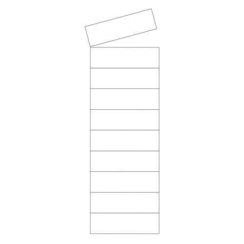 マグタッチシートカット30x100 10片白 5枚