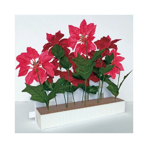 ポインセチア垣根アレンジ