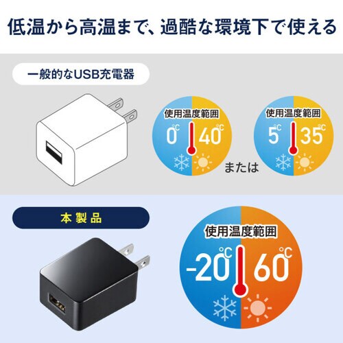USB充電器 ACA−IP69BK