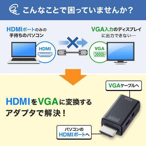 HDMI−VGA変換アダプタ