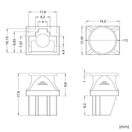RJ−45ダストカバー(ホワイト)