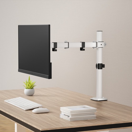 水平 液晶モニターアーム ホワイト