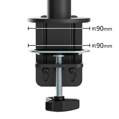 ロングポール デュアル液晶モニターアーム 縦置き用