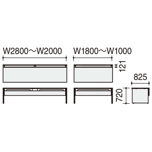 ワークヴィスタ+ 片面D800 基本固定配線カバー