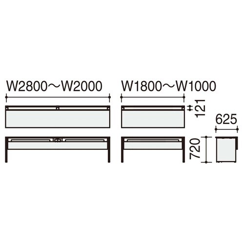 ワークヴィスタ+ 片面D600 基本固定配線カバー