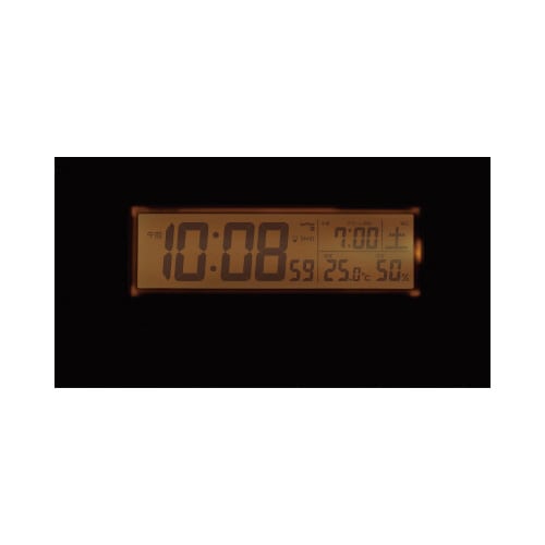 夜でも見えるアラーム連動電波時計SQ324W